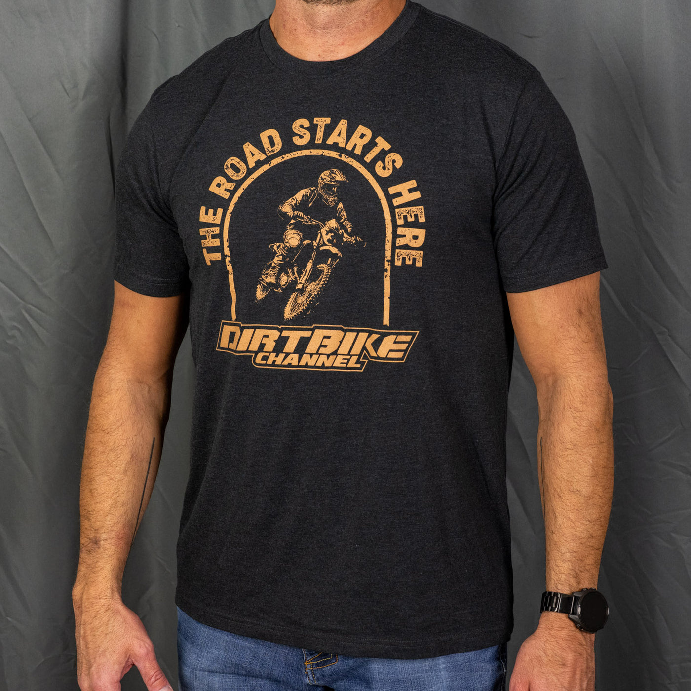 Road Starts Here Shirt- Black Frost