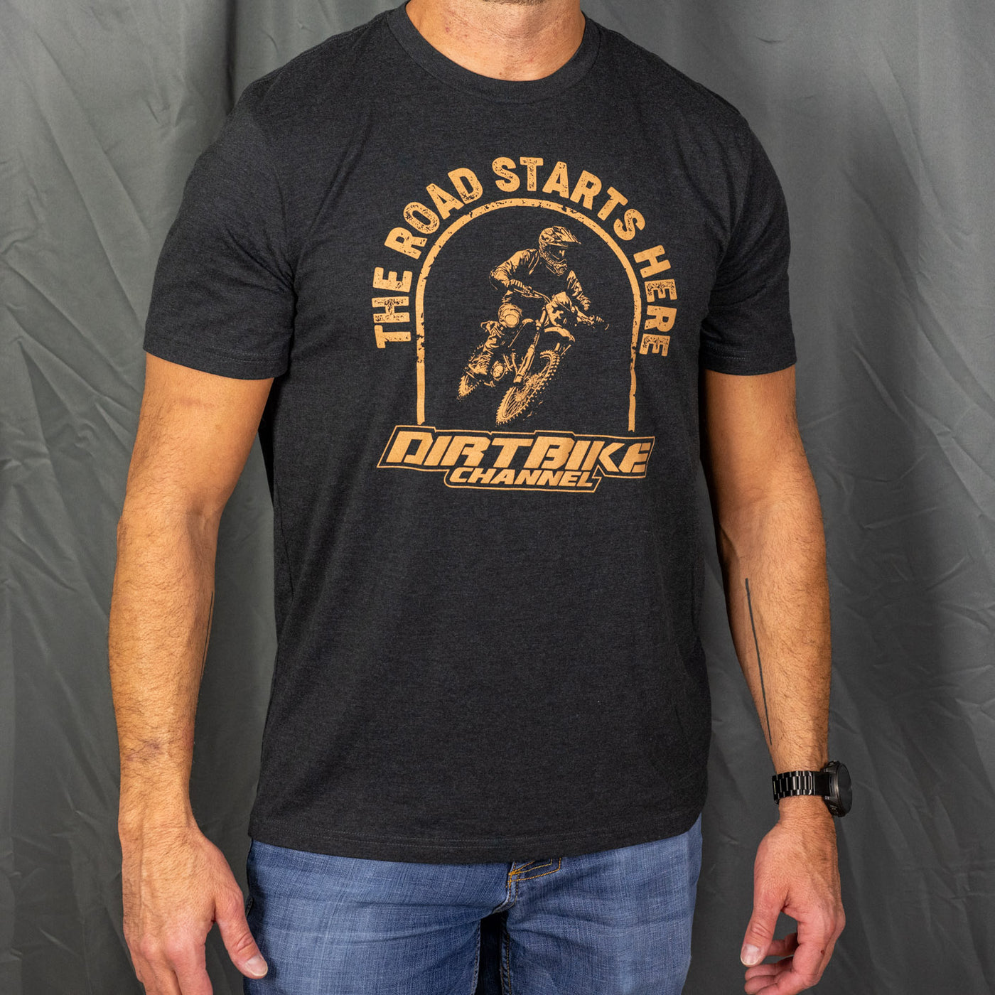 Road Starts Here Shirt- Black Frost