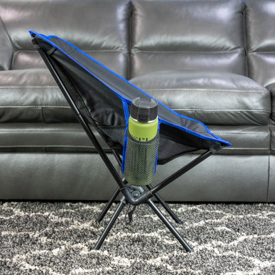 Blue DBC Camp Chair with Mesh Pouch