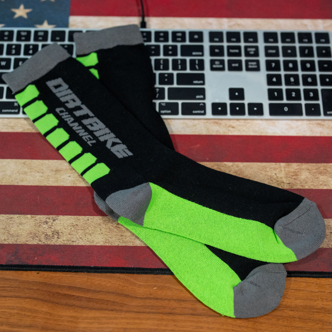 DBC Crew Socks (Black/Green) - 1 Pair