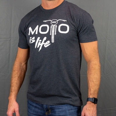 Moto Is Life Shirt - Charcoal